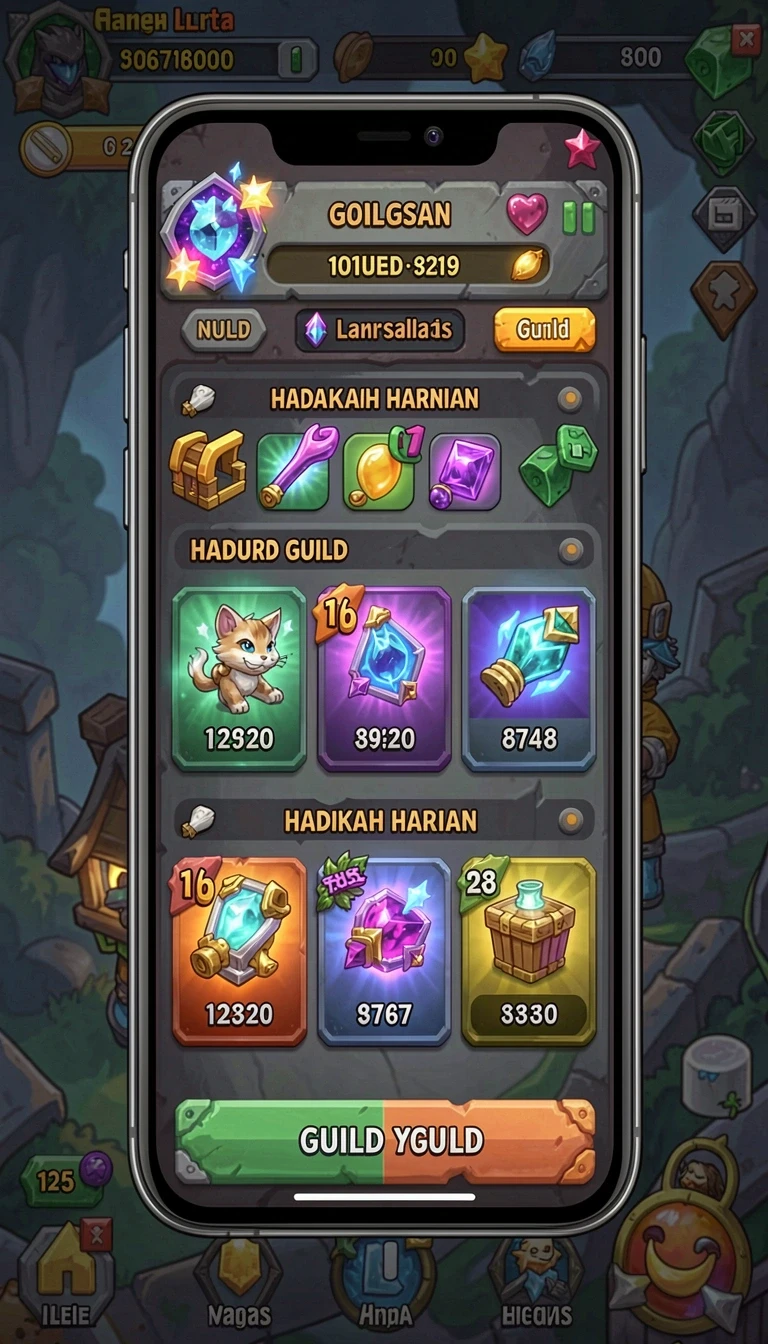 Cuplikan layar menu unduhan jagoledak untuk perangkat Android